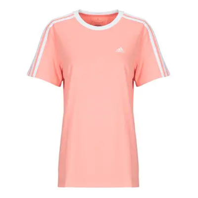 Adidas Essentials 3-Stripes T-Shirt women's T shirt in Pink