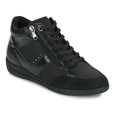 Geox D MYRIA women's Shoes (High-top Trainers) in Black