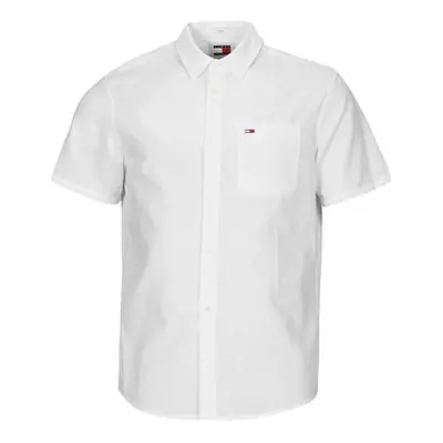 Tommy Jeans TJM REG LINEN BLEND SS SHIRT men's Short sleeved Shirt in White