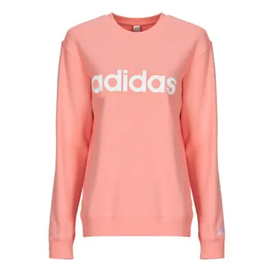 Adidas Essentials Linear French Terry Sweatshirt women's Sweatshirt in Pink