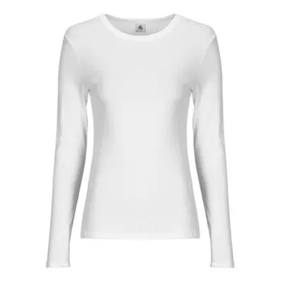 Petit Bateau ML COL ROND women's in White