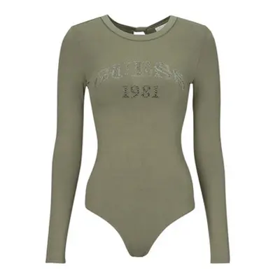 Guess LS ALEXANDRA LOGO women's Leotards in Kaki