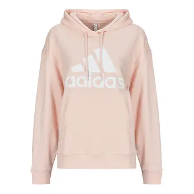 Adidas Essentials Big Logo Oversized French Terry Hoodie women's Sweatshirt in Pink