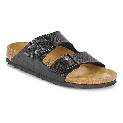 BIRKENSTOCK Arizona BF Shiny Lizard Black women's Mules / Casual Shoes in Black