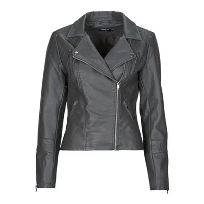 Only ONLGEMMA women's Leather jacket in Grey