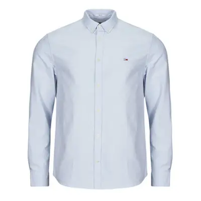 Tommy Jeans TJM ENTRY REG OXFORD SHIRT men's Long sleeved Shirt in Blue