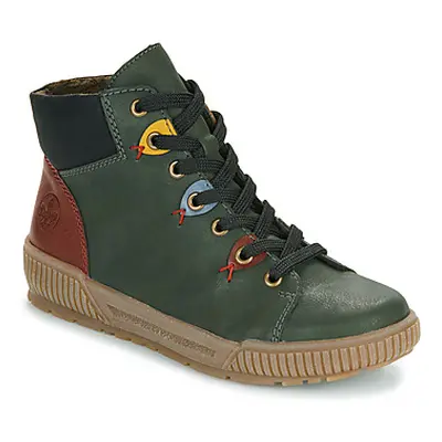 Rieker OPINELA women's Shoes (High-top Trainers) in Green