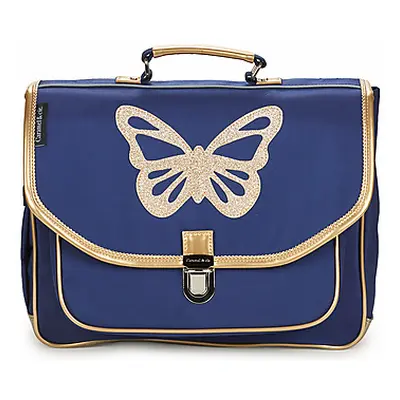 CARAMEL & CIE CARTABLE 38 CM PAPILLON BLEU girls's Briefcase in Blue