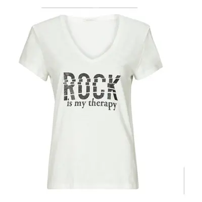 Ikks TS MC V ROCK women's T shirt in White