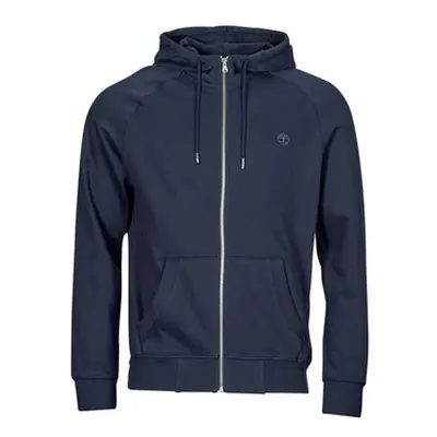 Timberland Brushed Back Full Zip Hoodie men's Sweatshirt in Marine