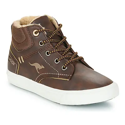 Kangaroos Kavu X boys's Children's Shoes (High-top Trainers) in Brown