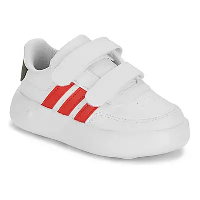 Adidas BREAKNET 2.0 CF I girls's Children's Shoes (Trainers) in White