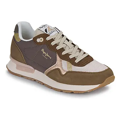 Pepe jeans BRIT MIXT W women's Shoes (Trainers) in Brown