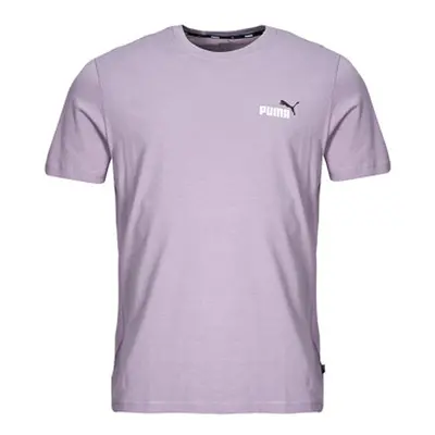 Puma ESS+ 2 COL SMALL LOGO TEE men's T shirt in Purple