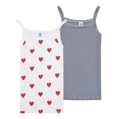 Petit Bateau LOT X2 DEBARDEUR women's Vest top in Multicolour