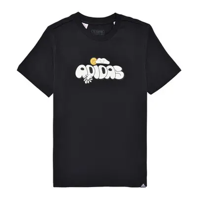 Adidas Graphic T-Shirt boys's Children's T shirt in Black