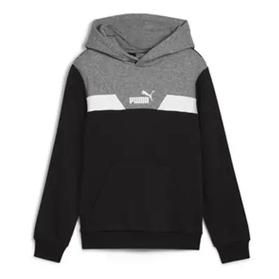 Puma POWER COLORBLOCK HOODIE TR boys's Children's sweatshirt in Black