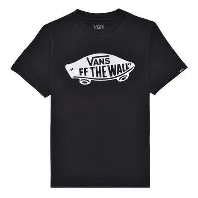 Vans STYLE 76 SS girls's Children's T shirt in Black