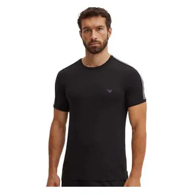 Emporio Armani Lounge Tape Crew T-Shirt Black men's in Black