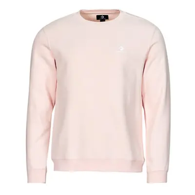 Converse EMBROIDERED STAR CHEVRON STANDARD-FIT FLEECE CREW SWEATSHIRT men's Sweatshirt in Pink