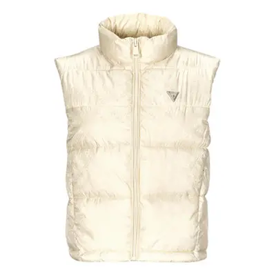 Guess NEW 4G LOGO PADDED VEST women's Jacket in Beige