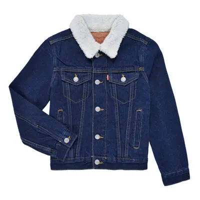 Levis LVN SHERPA TRUCKER boys's Children's Denim jacket in Blue