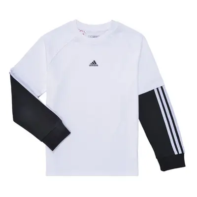 Adidas Street Jam 2-in-1 Long Sleeve Long-Sleeve Top boys's in White