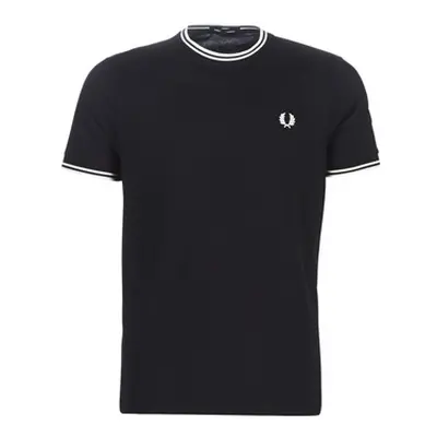 Fred Perry TWIN TIPPED T-SHIRT men's T shirt in Black