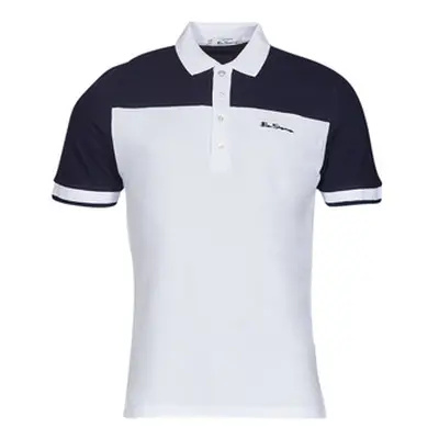 Ben Sherman COLOUR BLOCK men's Polo shirt in White