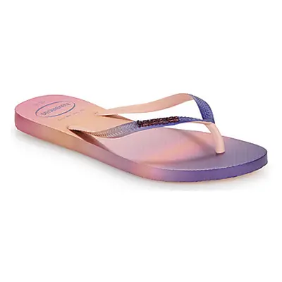 Havaianas SLIM GRADIENT SUNSET women's Flip flops / Sandals (Shoes) in Pink