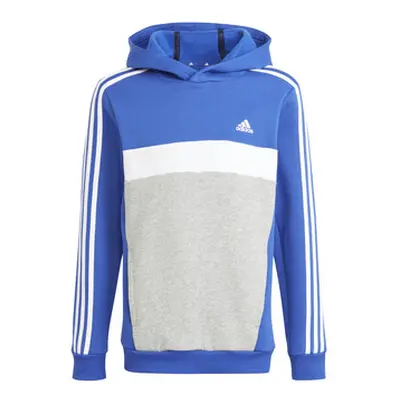 Adidas Tiberio 3-Stripes Colorblock Fleece Hoodie boys's Children's sweatshirt in Marine