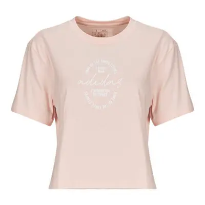 Adidas Brand Love Signature Graphic T-Shirt women's T shirt in Pink