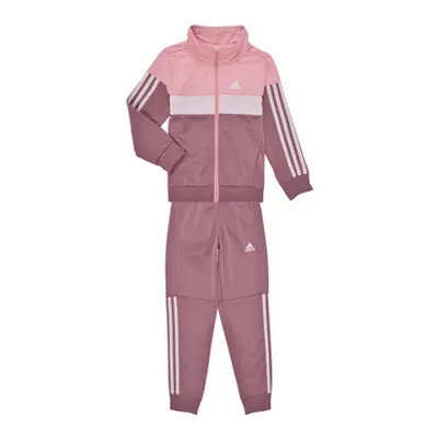 Adidas Tiberio 3-Stripes Colorblock Shiny Track Suit girls's in Pink