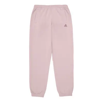 Adidas Essentials Small Logo Feel Cozy Fleece Joggers girls's Children's Sportswear in Pink