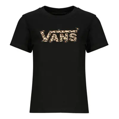 Vans ANIMALIER CREW SS TEE women's T shirt in Black