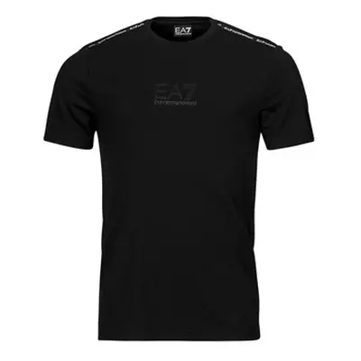 Emporio Armani EA7 LOGO SERIES TSHIRT men's T shirt in Black