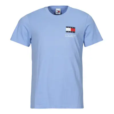 Tommy Jeans TJM SLIM ESSENTIAL FLAG TEE EXT men's T shirt in Blue