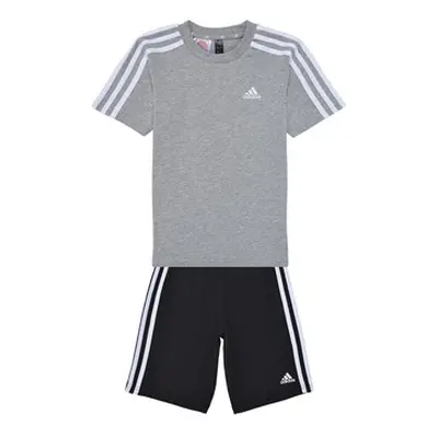 Adidas Essentials 3-Stripes Tee and Shorts Set boys's in Grey