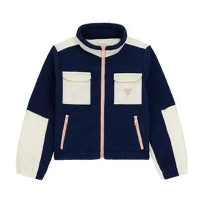 Guess POLAR FLEECE LS PADDED JACKET girls's Children's fleece jacket in Marine