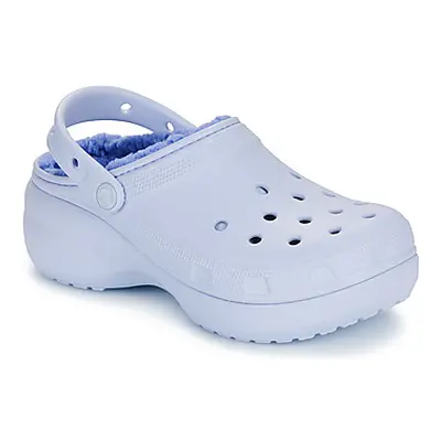 Crocs Classic Platform Lined Clog W women's Clogs (Shoes) in Blue