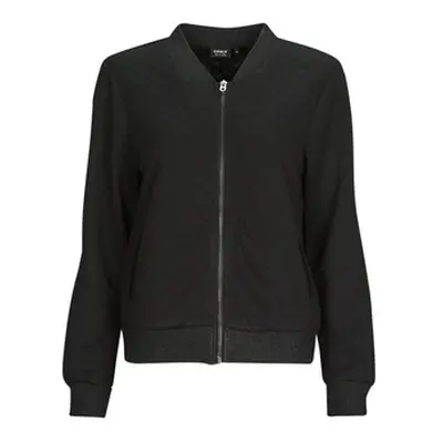 Only ONLJOYCE L/S SHINE BOMBER CS SWT women's Sweatshirt in Black