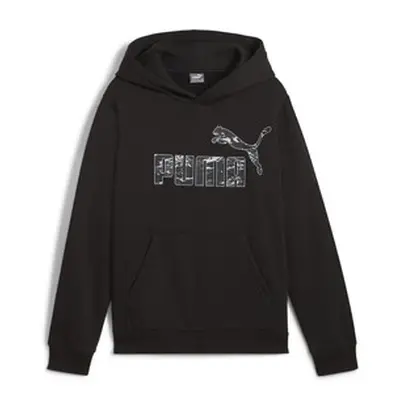 Puma ESS+ CAMO HOODIE FL boys's Children's sweatshirt in Black