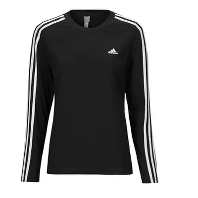 Adidas Essentials 3-Stripes Long Sleeve Long-Sleeve Top women's in Black