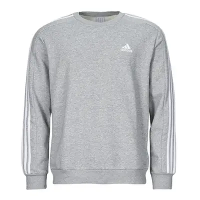 Adidas Essentials Fleece 3-Stripes Sweatshirt men's Sweatshirt in Grey