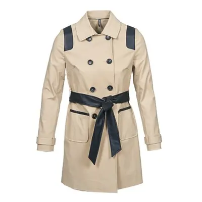 Naf Naf BARTABA women's Trench Coat in Beige