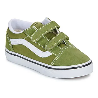 Vans Old Skool V boys's Children's Shoes (Trainers) in Green