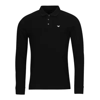 Emporio Armani 8N1FQ0 men's Polo shirt in Black