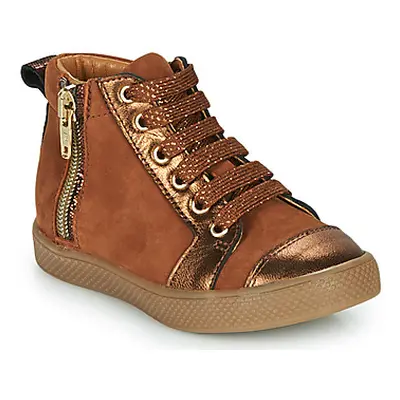 GBB SAVIA girls's Children's Shoes (High-top Trainers) in Brown