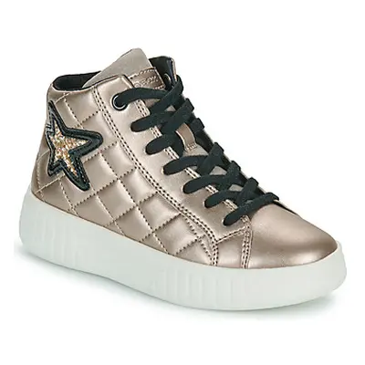 Geox J MIKIROSHI GIRL girls's Children's Shoes (High-top Trainers) in Gold