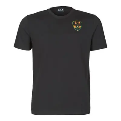 Emporio Armani EA7 TRAIN SOCCER men's T shirt in Black